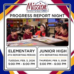 February 5 - Junior High Progress Report Night